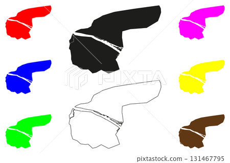 Kayes city (Republic of Mali) map vector illustration, scribble sketch Kayi, Xaayi map Kayes city (Republic of Mali) map vector illustration, scribble sketch Kayi, Xaayi map 131467795