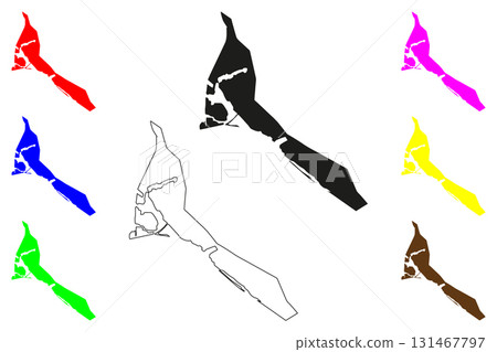 Mopti city (Republic of Mali) map vector illustration, scribble sketch Mobti map Mopti city (Republic of Mali) map vector illustration, scribble sketch Mobti map 131467797