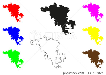 Ciudad Valles city (United Mexican States, Mexico, San Luis Potosi State) map vector illustration, scribble sketch Ciudad Valles map Ciudad Valles city (United Mexican States, Mexico, San Luis Potosi State) map vector illustration, scribble sketch Ciudad Valles map 131467824