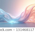 Abstract wave of liquid with iridescence of pink and blue 131468117