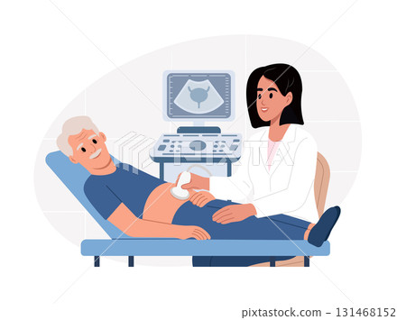 Female doctor using digital tablet in hospital. Doctor with good news, health results, advice and report. Modern healthcare and technology. 131468152