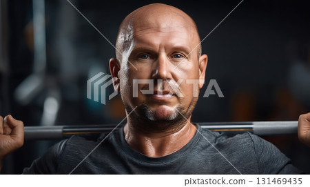 A muscular man in the gym 131469435