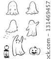 Cute hand drawn illustrations for Halloween 131469457