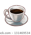 Hand drawn raster illustration of a coffee cup Hand drawn raster illustration of a coffee cup 131469534