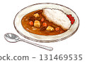 Raster illustration of curry rice Raster illustration of curry rice 131469535