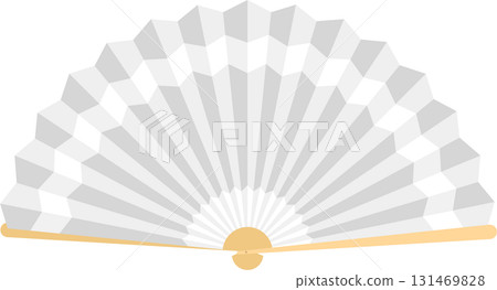 Elegant handheld fan with a geometric pattern, blending functionality with a touch of sophistication. Elegant handheld fan with a geometric pattern, blending functionality with a touch of sophistication. 131469828