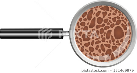 Magnified bone structure reveals intricate detail, showing porosity and cellular arrangement. Magnified bone structure reveals intricate detail, showing porosity and cellular arrangement. 131469979