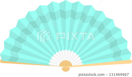 Pastel fan with geometric panels and minimalist design, offering a refreshing, airy aesthetic. Pastel fan with geometric panels and minimalist design, offering a refreshing, airy aesthetic. 131469987