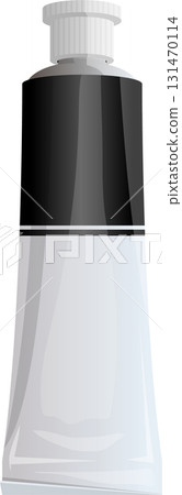 An abstract rendering of an art tube filled with a colored medium for creative application. An abstract rendering of an art tube filled with a colored medium for creative application. 131470114