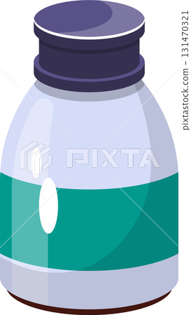 Illustration of a sealed container, likely for storing liquids or solids, in a simple, cartoon style. Illustration of a sealed container, likely for storing liquids or solids, in a simple, cartoon style. 131470321