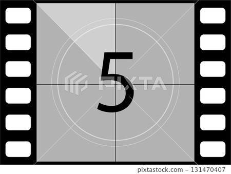 Film Countdown: A classic image displaying the number '5' in a countdown, ready for action. Film Countdown: A classic image displaying the number '5' in a countdown, ready for action. 131470407