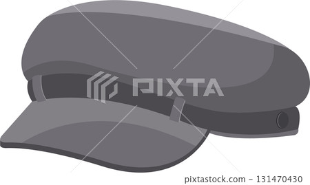 Stylish grey cap with a curved brim and an adjustable strap for a fashionable appearance. Stylish grey cap with a curved brim and an adjustable strap for a fashionable appearance. 131470430