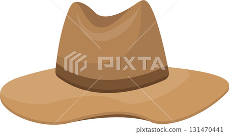 Classic hat with a wide brim and a subtle brown band, perfect for sun protection and outdoor style. 131470441