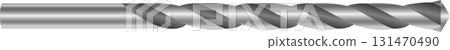 Metal drill bit tool with spiral flutes for creating holes in various materials or construction. 131470490