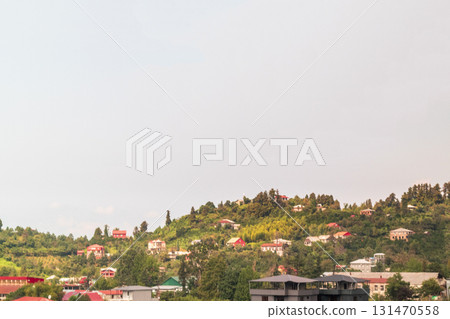 Shot of a small village in the mountain area 131470558