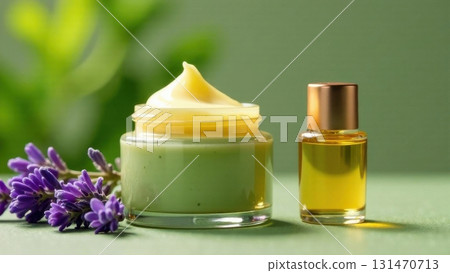 Lavender cosmetics enriching skincare routine with natural ingredients 131470713