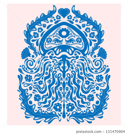 decorative pattern with hand drawn mandala decorative pattern with hand drawn mandala 131470904