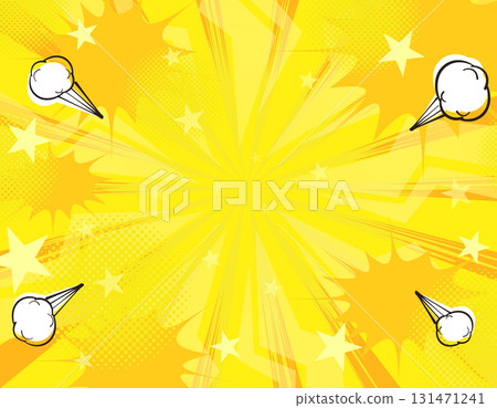 Simple American comic book style background, concentrated lines, dotted gradient, yellow, 1 131471241