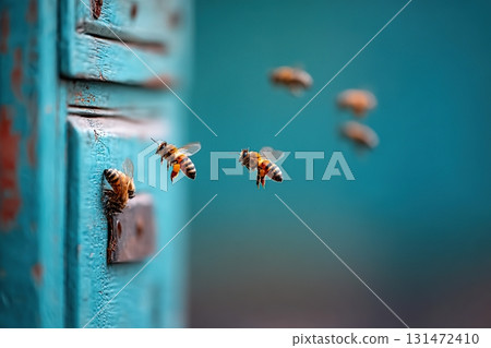 Coffee cup resting on wooden table with sunglasses and book in bright outdoor setting 131472410