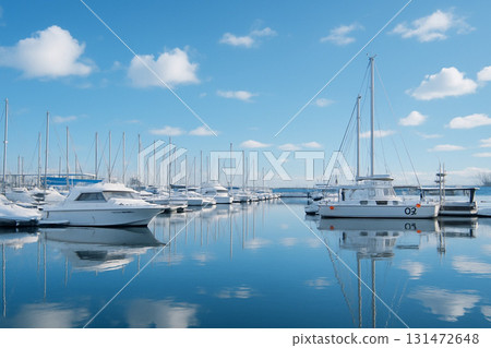 Otaru Port Marina Marine Wave Otaru Snow Scene 131472648