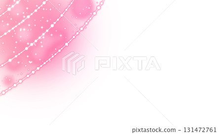 透明背景上粉紅色發光的曲線和星球 131472761