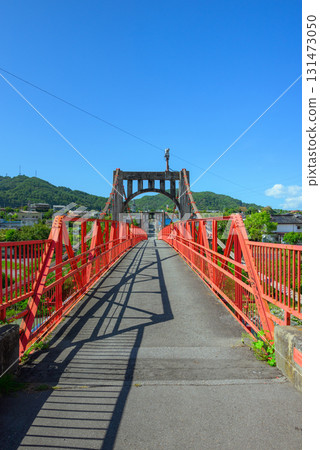 [Suspension bridge over the Mibu River] Tennyobashi Bridge [Takatocho, Ina City] 131473050