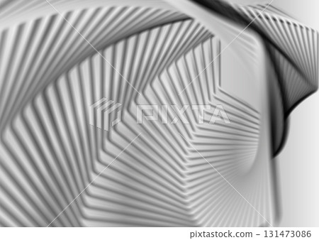 Grey geometric smooth twisted hexagons abstract tech background 131473086
