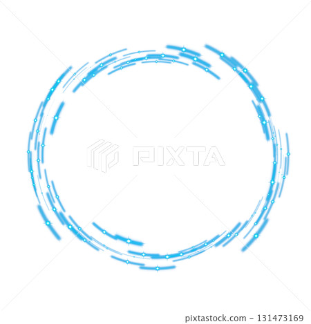 Circular frame with blue sparks on a transparent background Circular frame with blue sparks on a transparent background 131473169