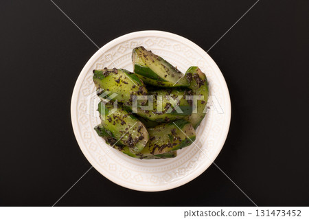 Cucumber pickled in red shiso 131473452