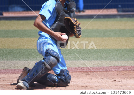 Catcher throwing the ball 131473669