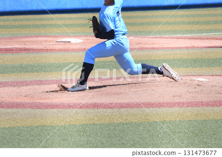 Pitcher throwing the ball Pitcher throwing the ball 131473677