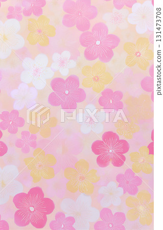 Plum Japanese paper Japanese pattern background 131473708