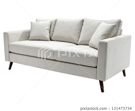 灰色的沙發營造出一種平靜和諧的感覺。 131473734