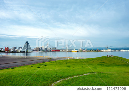 [Aomori Port] Panoramic view of the Aomori Bay Area from Aomori New Central Wharf 131473906