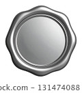 具有光澤金屬質感的銀色蠟封設計 131474088