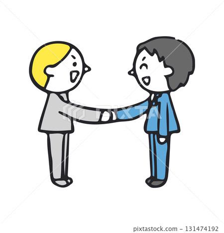 兩個西裝革履的人握手 131474192