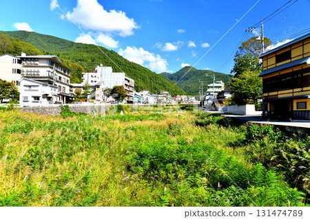 黑川大橋/從橫湯川眺望足代溫泉和澀溫泉街（長野縣山之內町）[2025年9月] 131474789