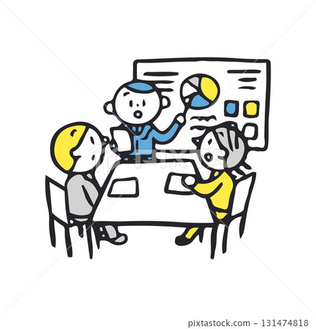 穿著西裝的人正在開會 131474818