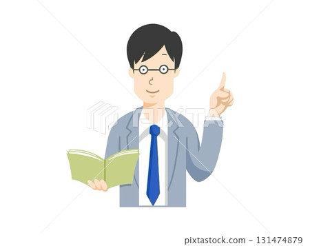 A male teacher teaching at school A male teacher teaching at school 131474879