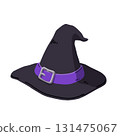 For Halloween / Classic witch's pointed hat with purple belt [No main lines] 131475067