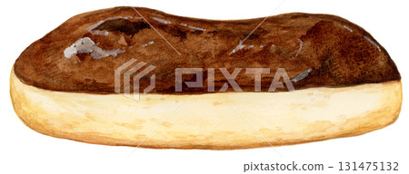 手繪水彩插圖的美味泡芙 131475132