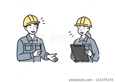 Helmet, worker, work clothes Helmet, worker, work clothes 131475243