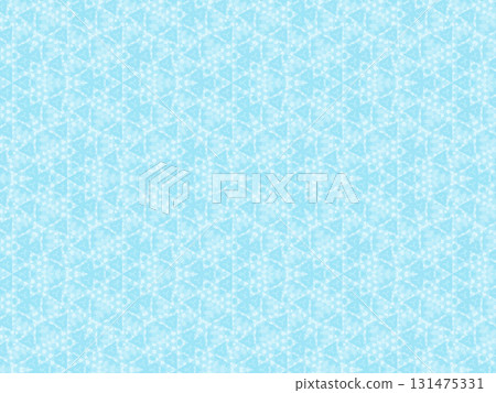 Snowflakes - Geometric Blue Background Material 205 131475331