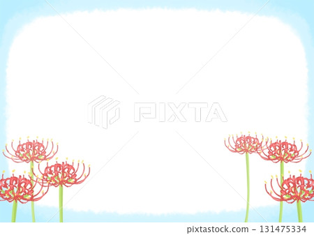 水彩風格石蒜花橫框 水彩風格石蒜花橫框 131475334