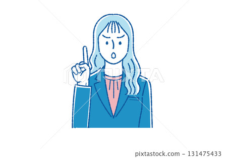 Scolding young female employee Scolding young female employee 131475433