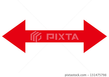 紅色往復箭頭的插圖 131475798