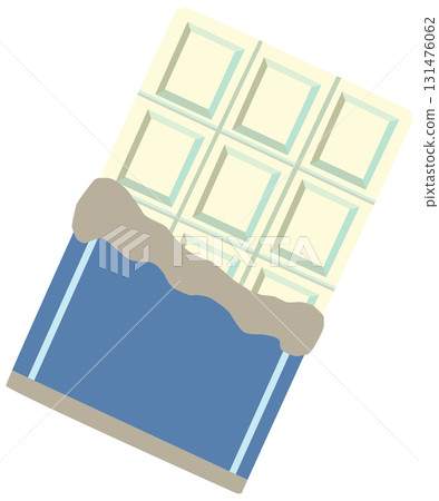 Illustration of a chocolate bar, white chocolate, vector material Illustration of a chocolate bar, white chocolate, vector material 131476062
