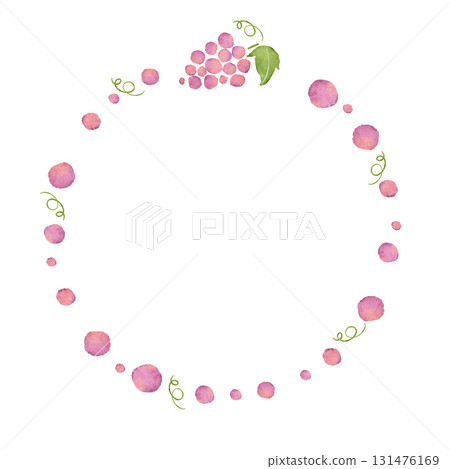 葡萄的水彩插圖 131476169