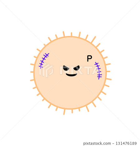 Cute platelet character illustration (evil face) Cute platelet character illustration (evil face) 131476189