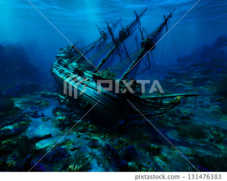 Sunken shipwreck 131476383